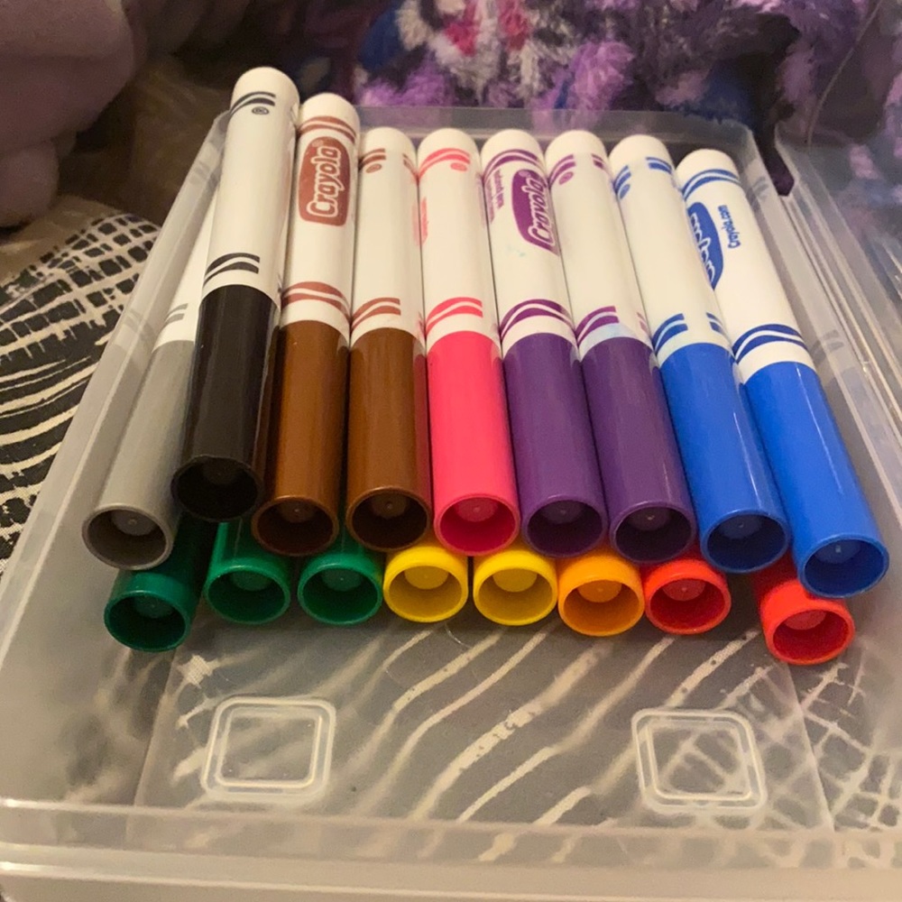Crayola markers (including pencil box)
